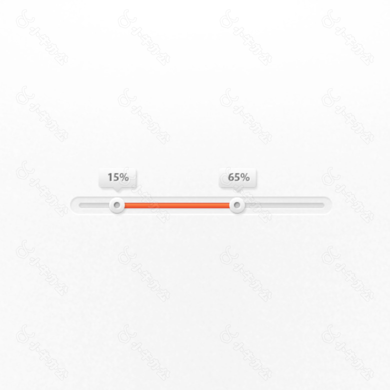 橙色的网页播放器滑块设计素材