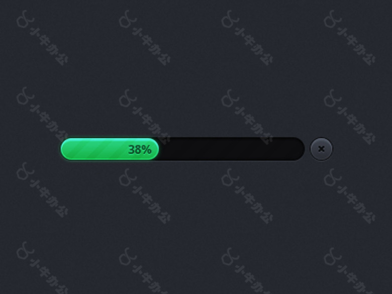 绿色网页滑块加载进度条设计