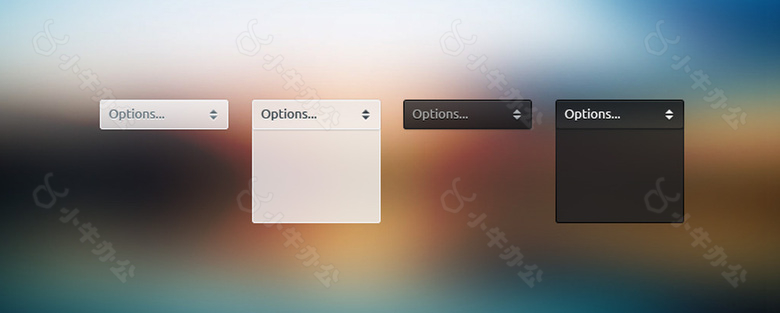网页菜单下拉框素材设计