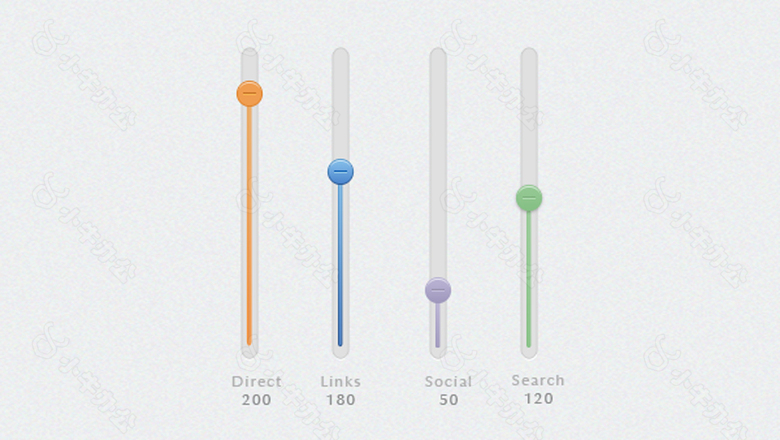 网页音乐播放进度滑块设计素材