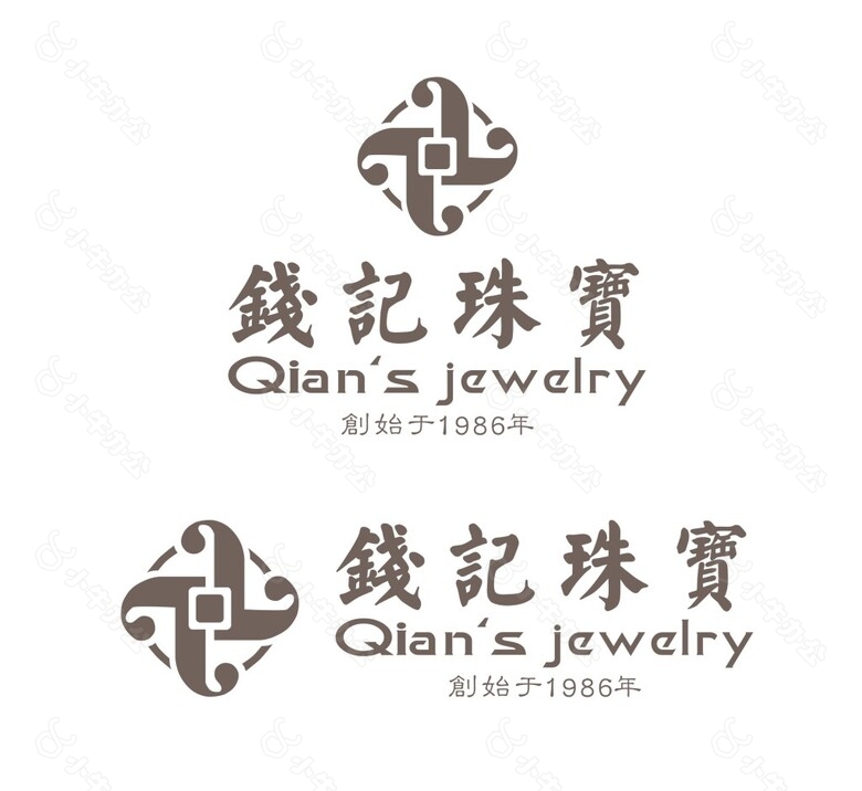 钱记珠宝LOGO