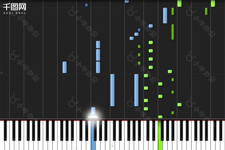 Unravel钢琴曲黑白键动态pr模板