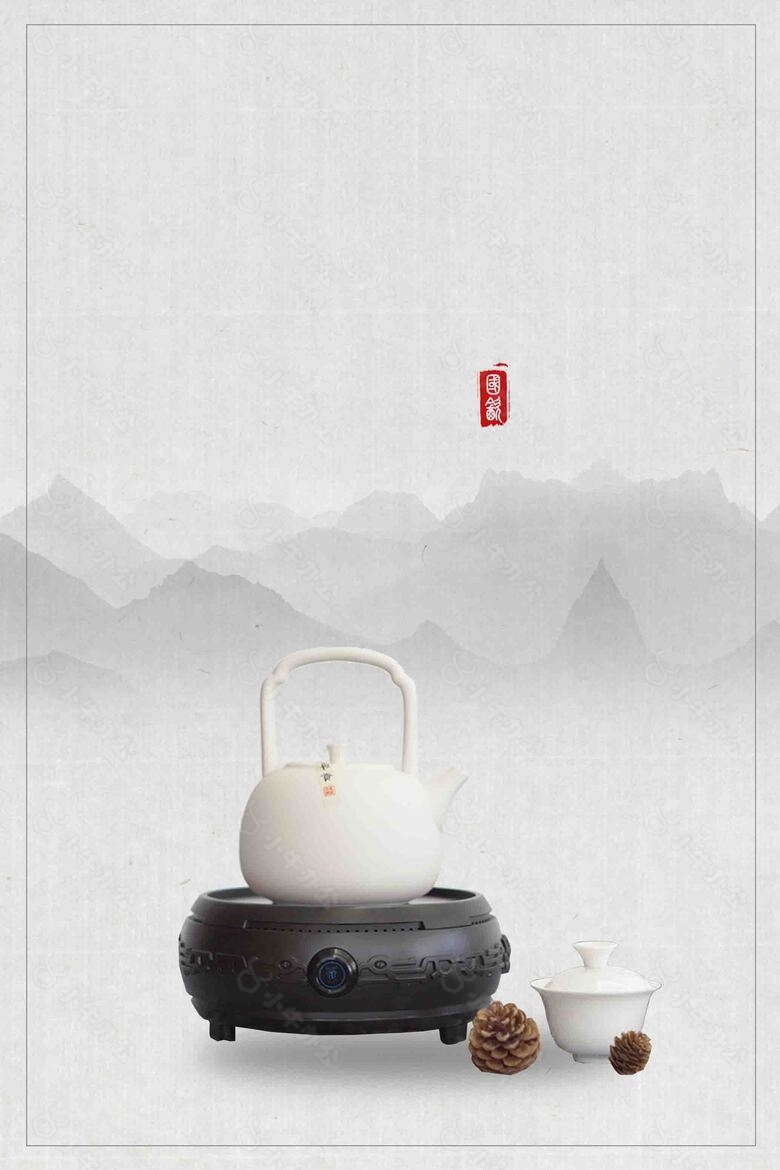 中国风茶艺背景