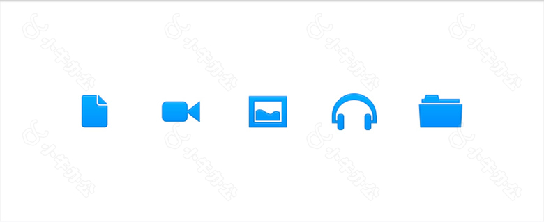 蓝色网页音乐视频icon图标设计