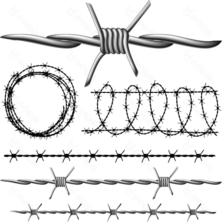 各式铁丝矢量素材