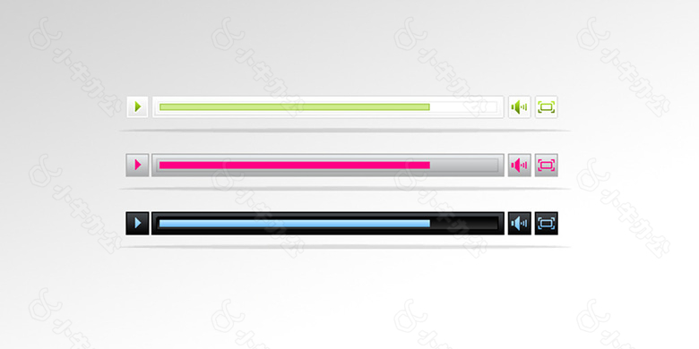 音乐视频播放器按钮素材