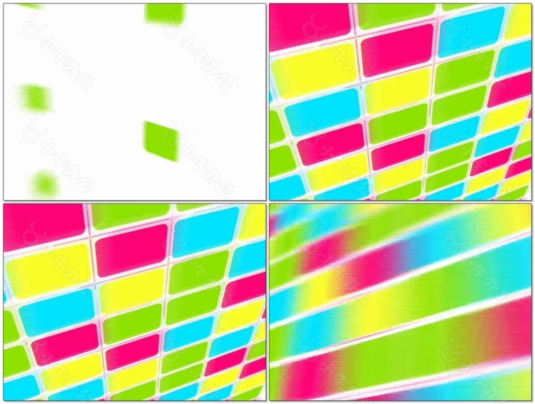 七彩格子动态视频素材