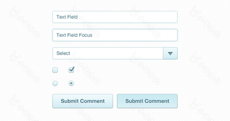 网页文本框下拉框勾选框按钮素材