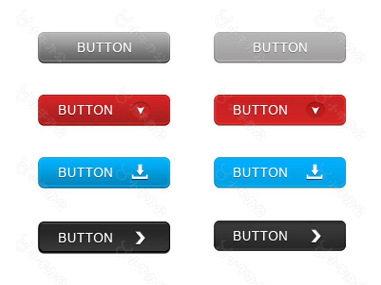 多款网页下载下拉按钮素材