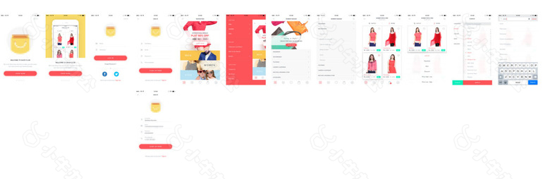 服装商城APP界面设计素材