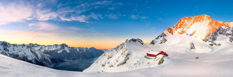 雪域高山蓝天淘宝banner背景