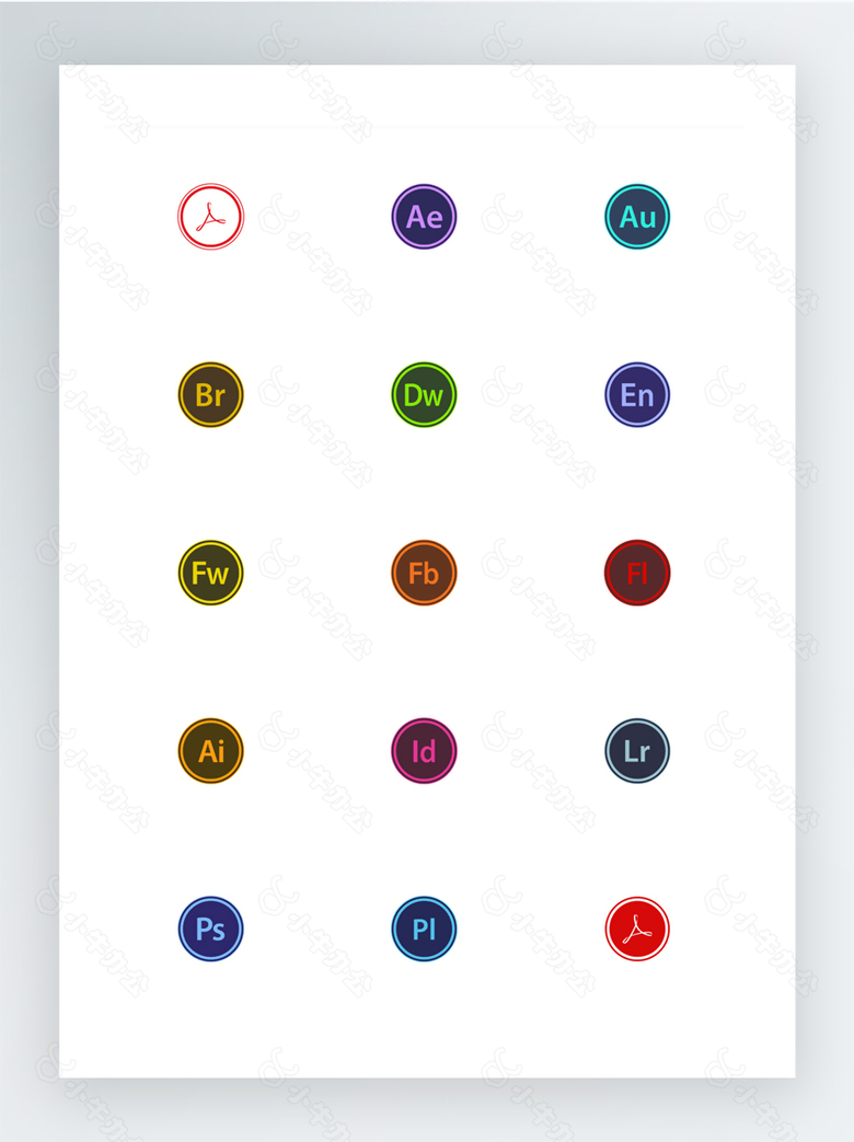 Adobe产品图标集