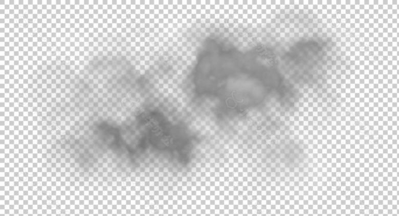 飘逸的黑色薄雾免抠png透明图层素材
