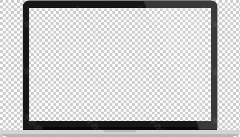 简约笔记本电脑样机免抠png透明图层素材