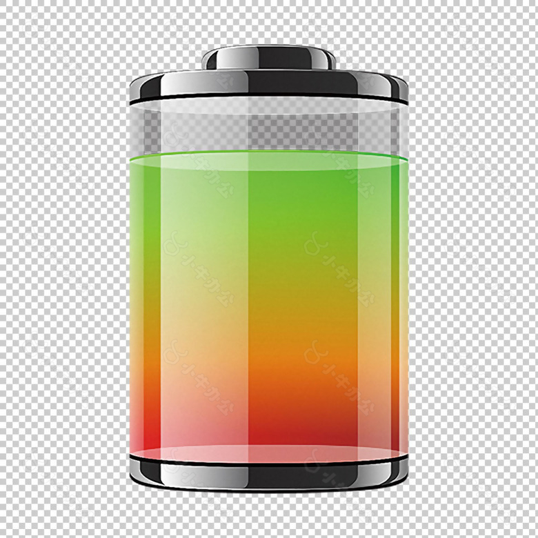 彩色渐变电池充电图标免抠png透明素材