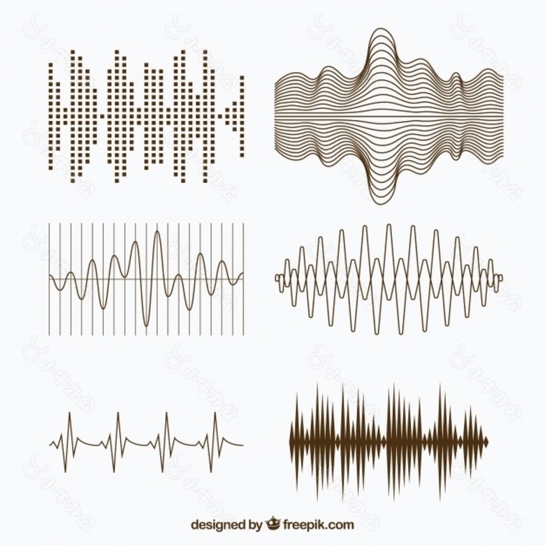 对不同设计的声波变化