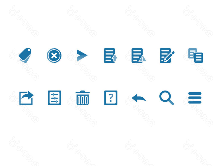 宝蓝色网页UI图标设计