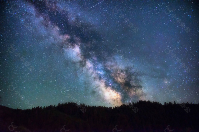 黑色大气唯美星空背景