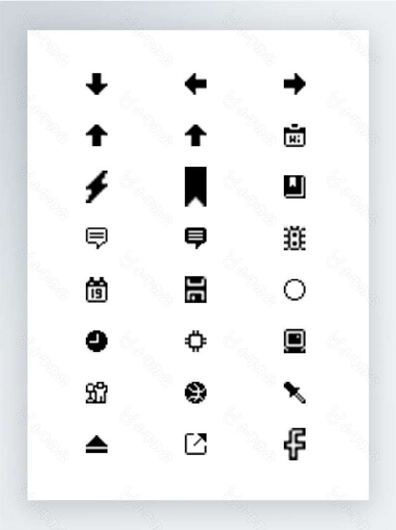 Pixicus黑色常用小图标集