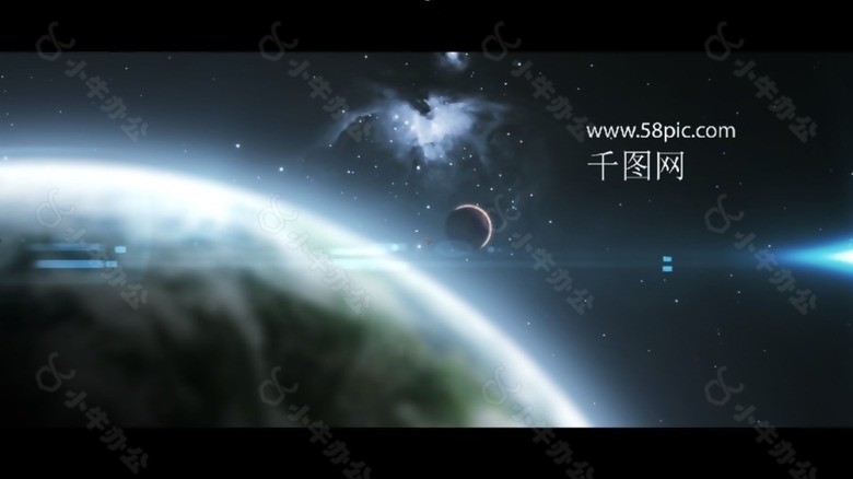 AE模板外太空太阳银河系三维星球动画