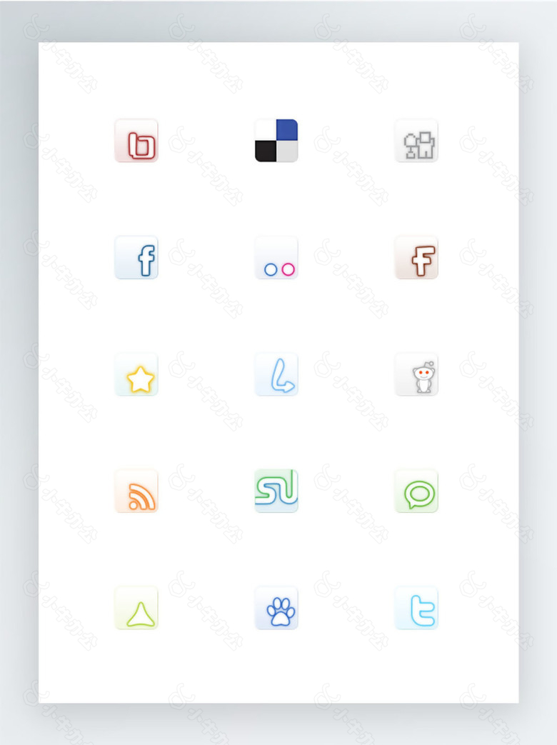 简单的社交软件图标合集