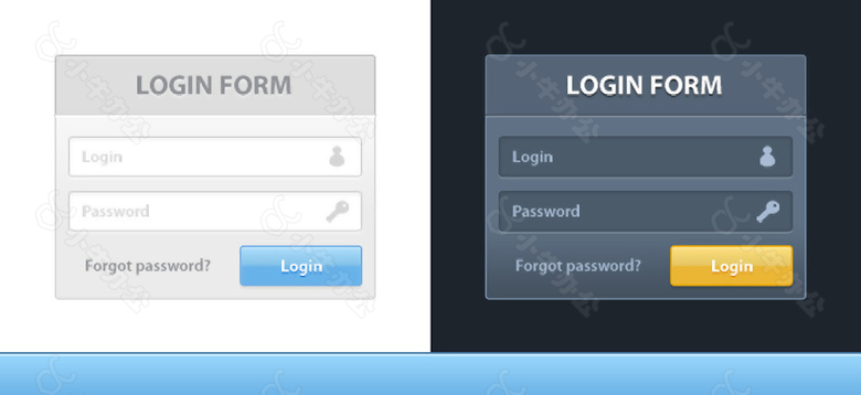 登录表单UI素材