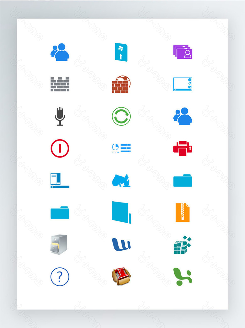 纯Windows8风格的图标集