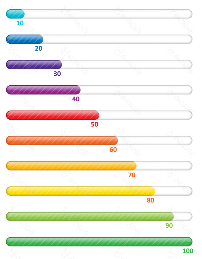 创意进度条矢量元素