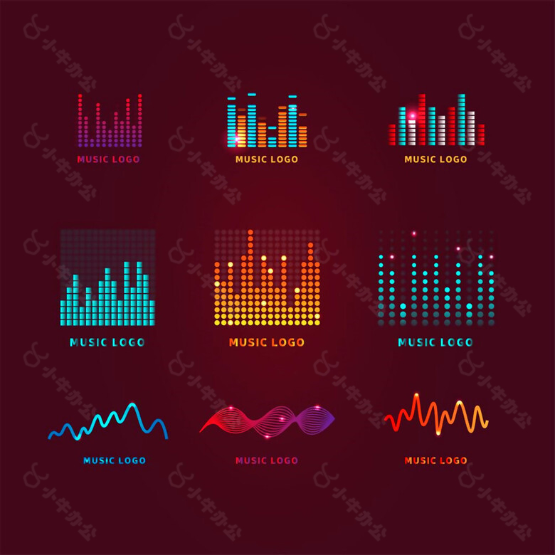 彩色音频标志图片