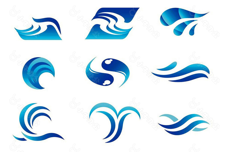 海浪logo设计图片