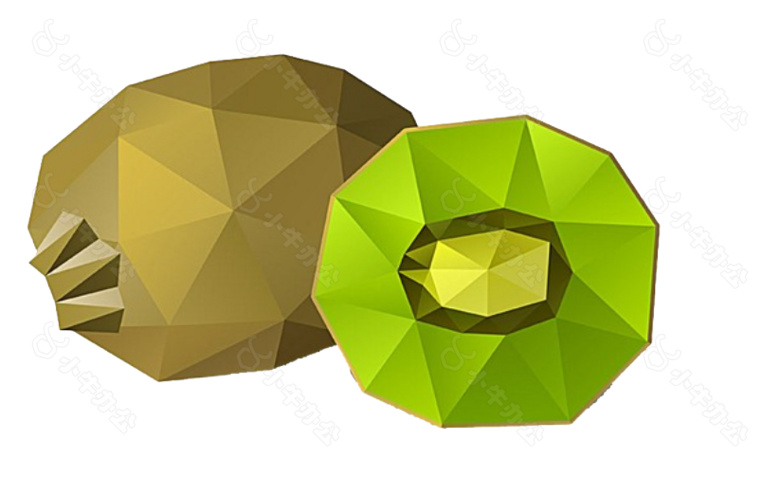 一组高清几何水果合集