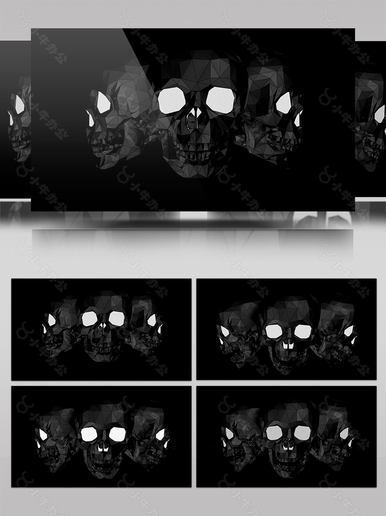黑色骷髅视频素材