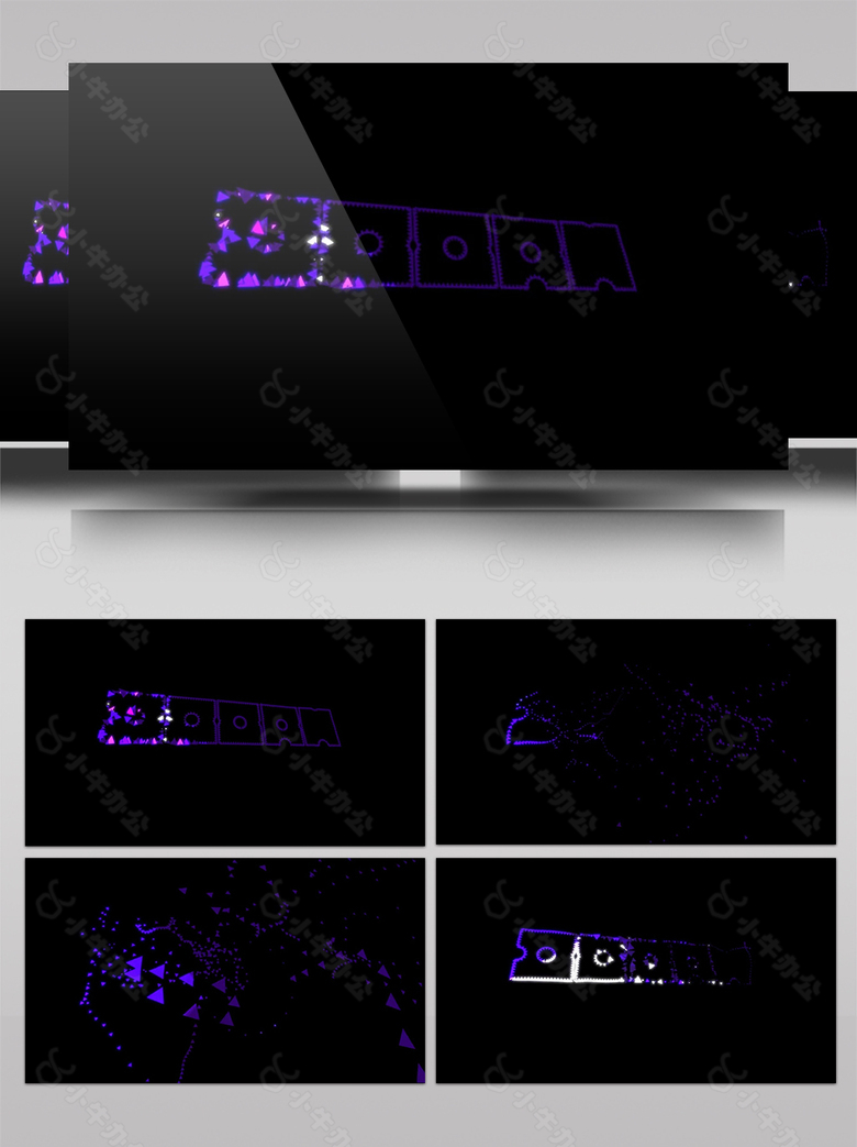 紫色光感粒子视频素材