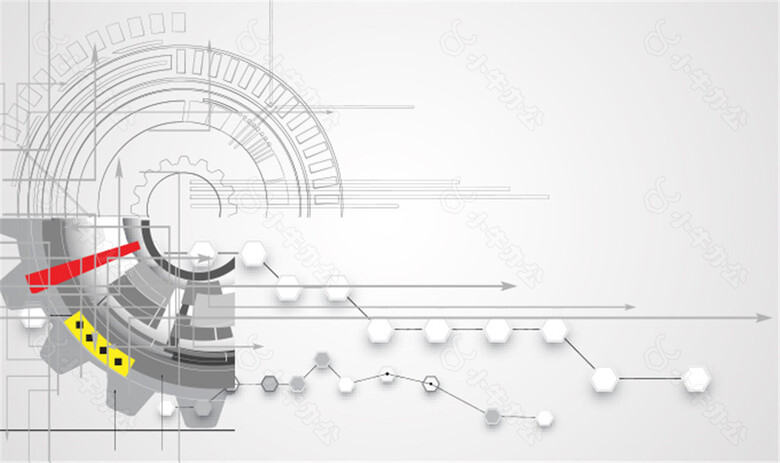白色齿轮式科技背景图