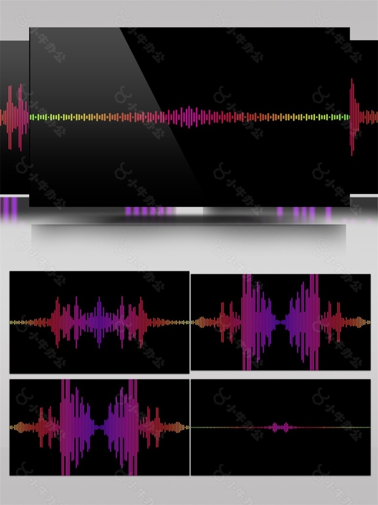 动感炫彩声波视频素材