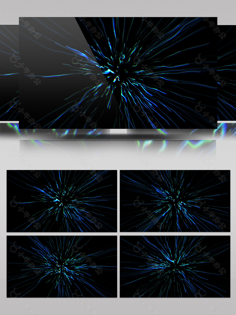 蓝色光雨视频素材