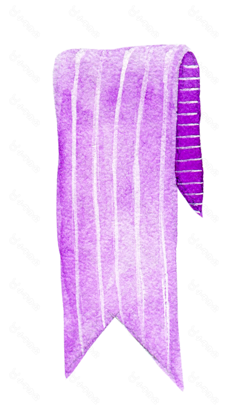紫色浴巾卡通透明素材