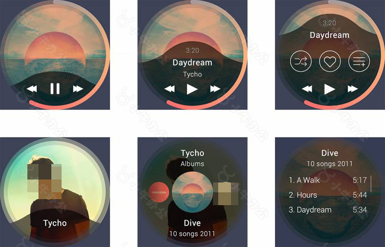 安卓音乐播放器概念设计sketch素材