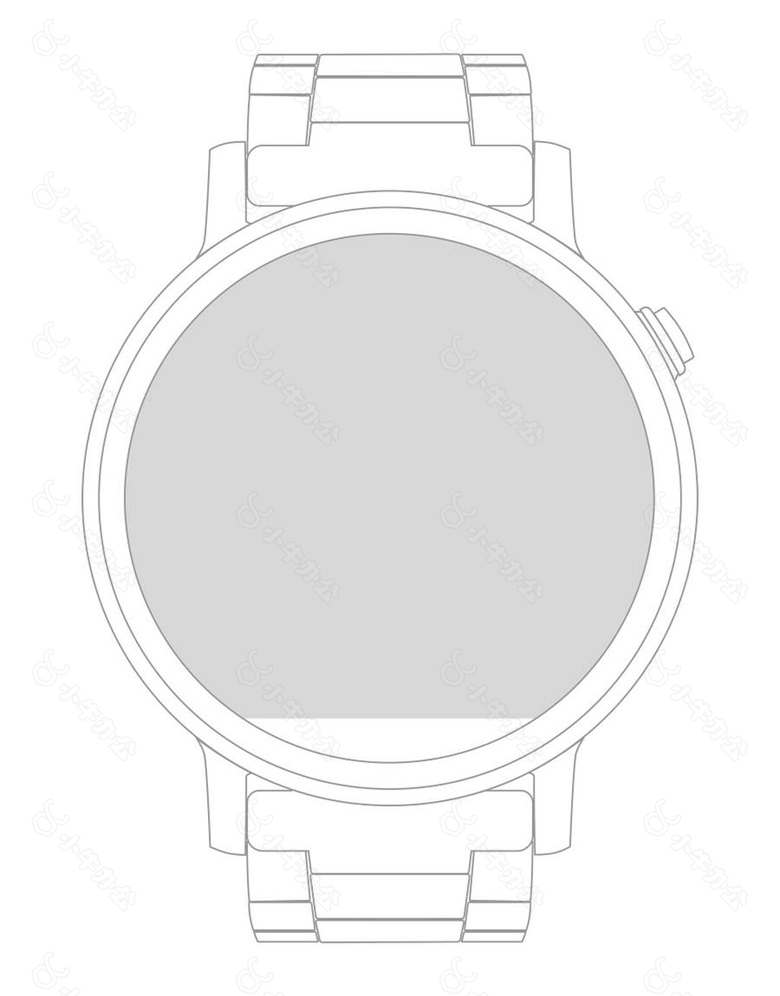 摩托罗拉手表线框模型sketch素材