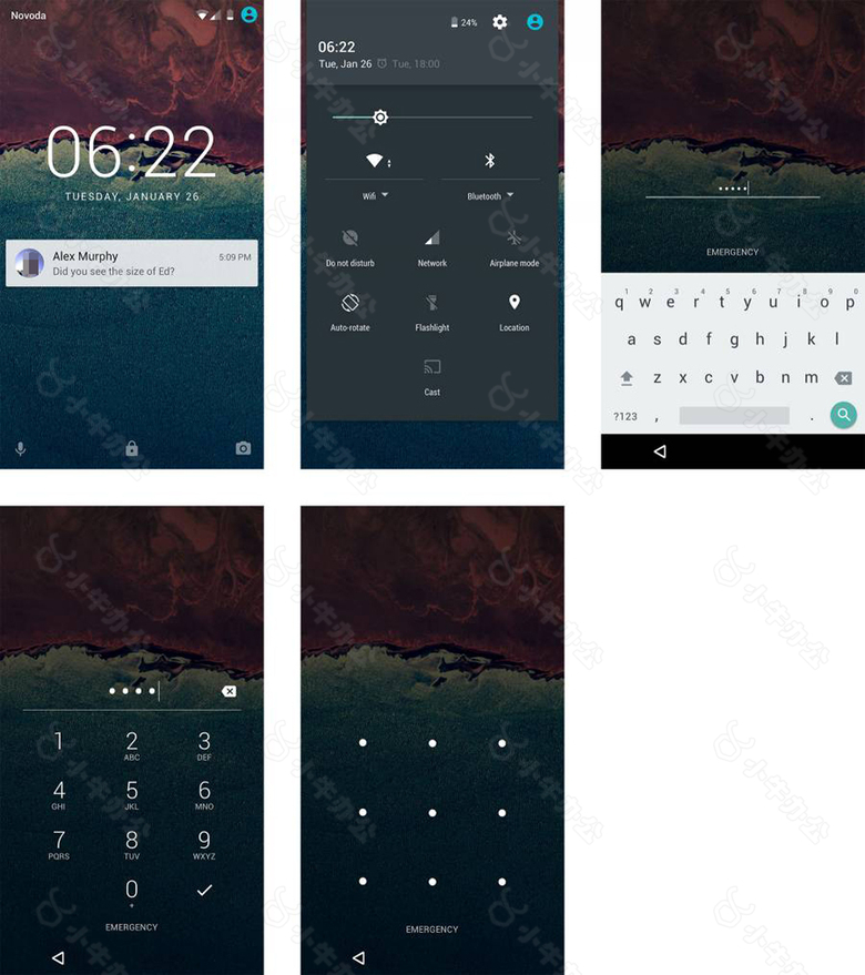 安卓手机锁屏界面sketch素材
