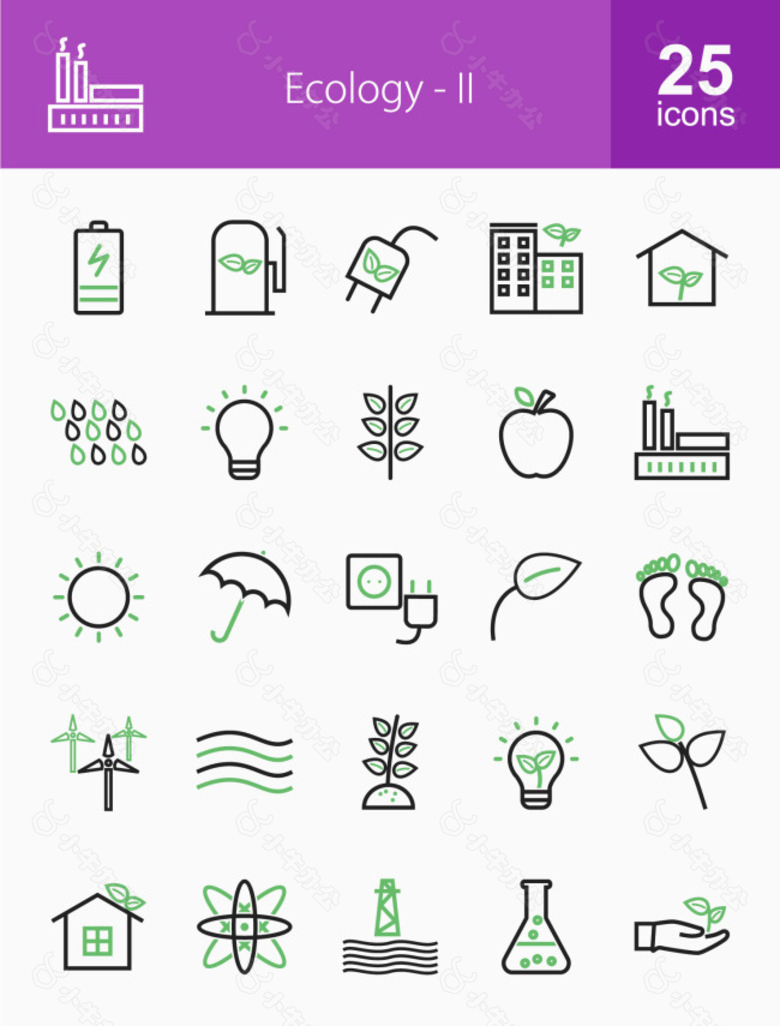 25款生态icon素材