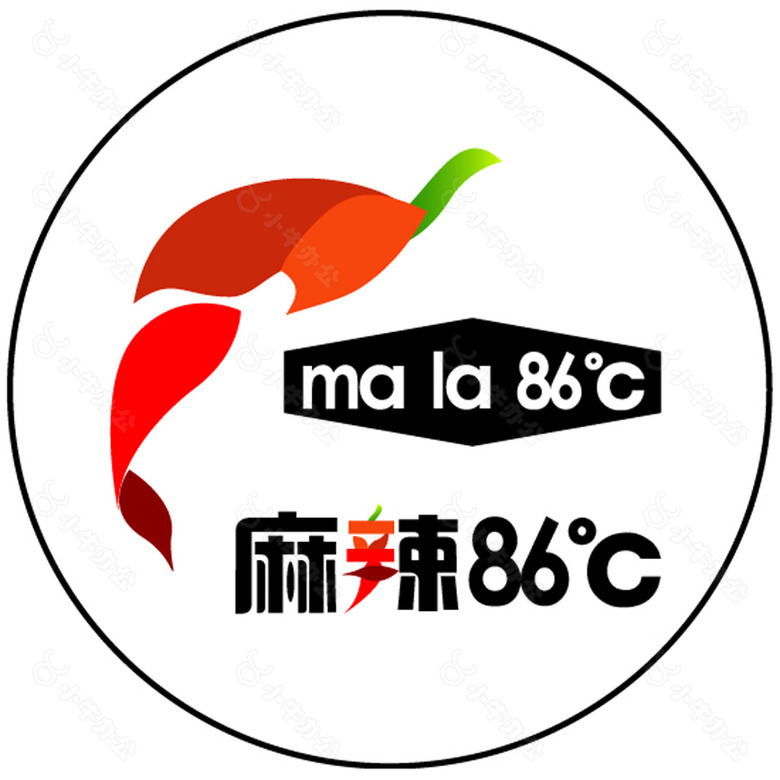 麻辣86度麻辣烫LOGO