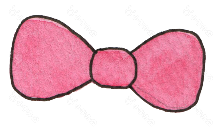 卡通领结透明装饰素材