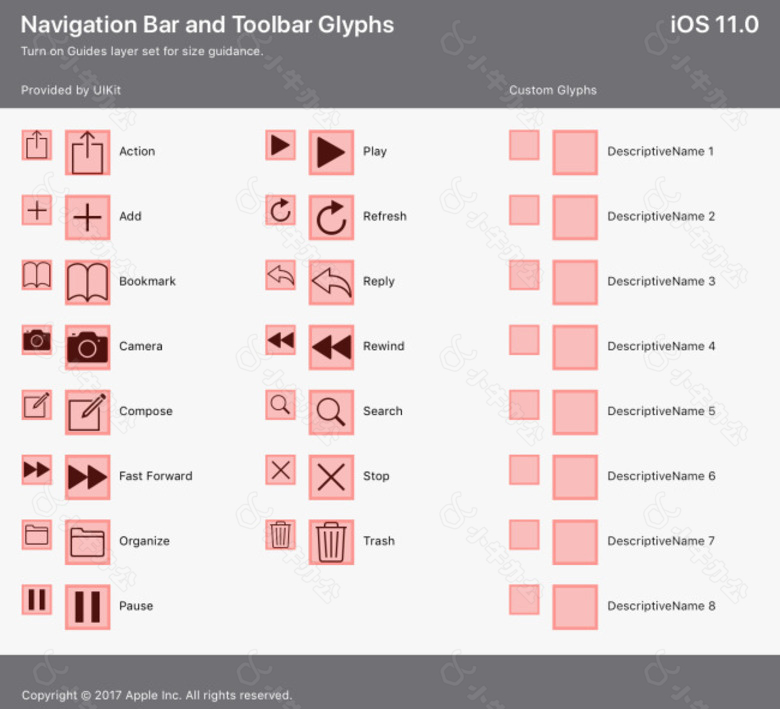 iPhone移动界面ui工具包简约psd