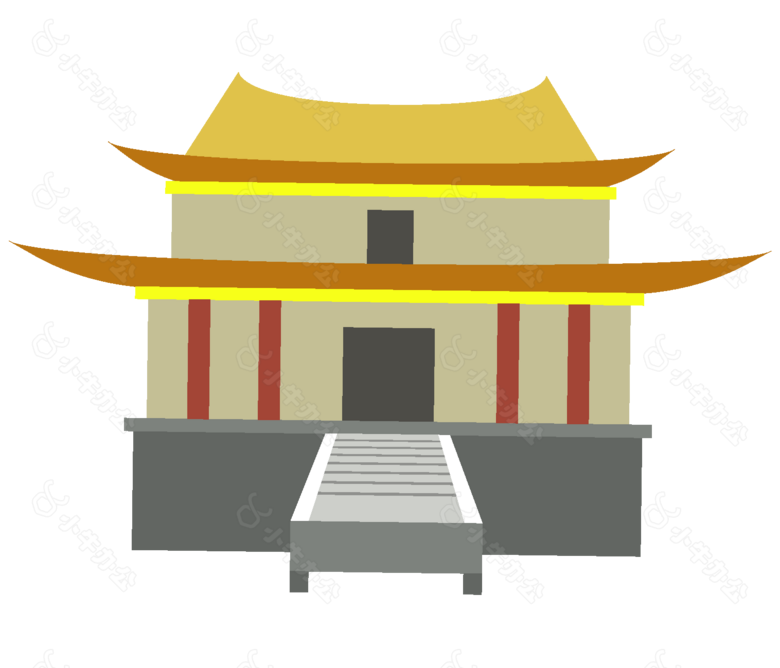 仿古建筑png元素