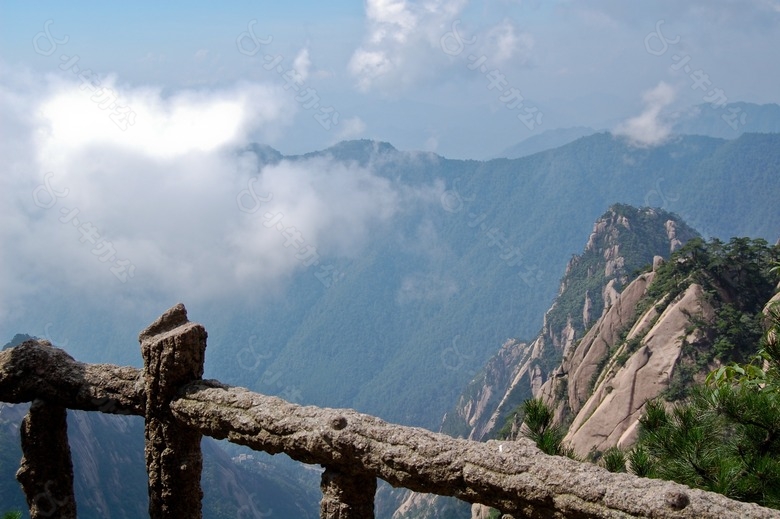 黄山风景迎客松云海装饰画