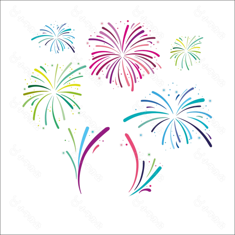 烟花图案设计图