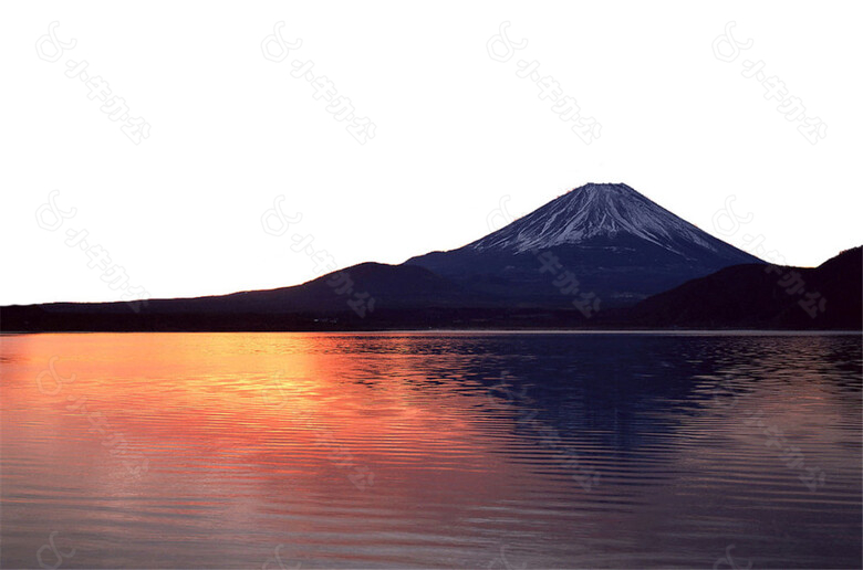 清新湖面日本旅游装饰元素