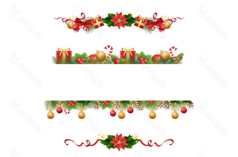 创意圣诞节日装饰png元素