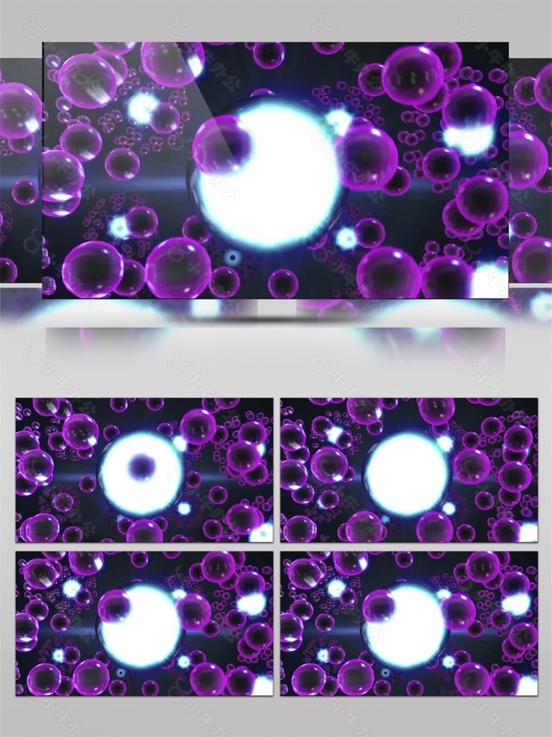 紫色梦幻泡泡高清视频素材